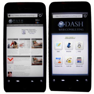 mobile-vs-full-website-on-a-mobile-phone mobile websites are easier to navigate.
